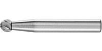 Fraise sur tige en carbure, denture INOX, forme sphérique KUD