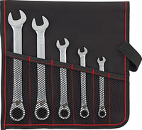 Jeu de clés mixtes à cliquet, réversibles, 5 pièces