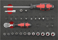 Module d'outillage Douilles 1/4&#34;, 30 pièces, module 2/9