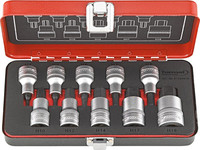 Coffret d'embouts de vissage 1/2" 6 pans, 10 pièces