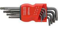Jeu de clés mâles coudées TORX®, longues, tête sphérique, porte-embout manuel