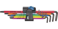 Jeu de clés mâles coudées pour TORX®, longues, n° 967/9 SXL Multicolour HF 1