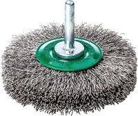 Brosse circulaire à emmanchement acier inoxydable V4A, ondulé