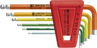 Jeu de clés mâles coudées, 6 pans, courtes, tête sphérique, n° PB 212 H5RB
