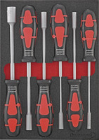 Module d'outillage Tournevis à douille six pans, 6 pièces, module 2/3