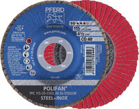 Disque à lamelles POLIFAN CO-COOL SG-STEELOX, Ø 115 mm, bombé